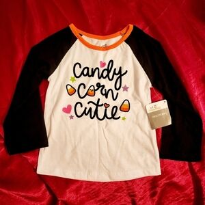 Let's Celebrate Halloween Fall Candy Corn Cutie Long Sleeve Tee Autumn Graphic